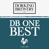 Dorking Brewery DB One Best cask badge, 4.2% ABV.